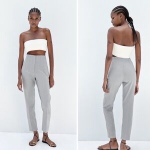 Zara high waisted grey pants XS